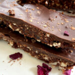 Chocolate almond date homemade energy bar